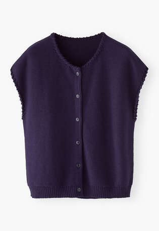 Button-front sweater, Deep indigo, webstill