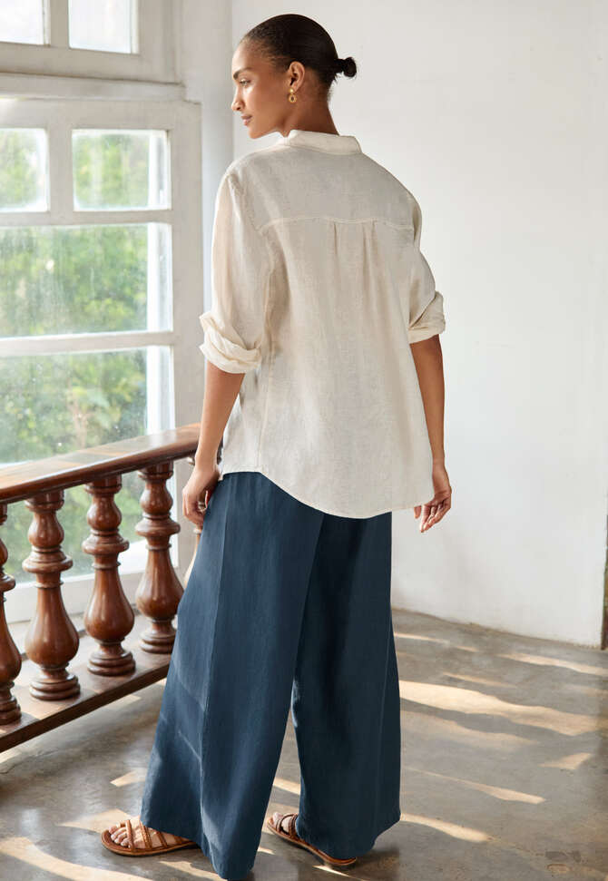 Relaxed shirt, Ecru, completeTheLook