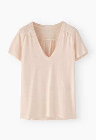 V-neck top, Pale blossom, webstill