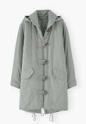 Shawl parka, Grey duck egg, webstill