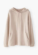 Knitted hoodie, Shell pink, webstill