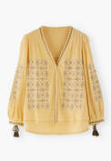 Embroidered blouse, Warm yellow, webstill
