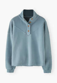 Striped sweatshirt, Stormy blue, webstill