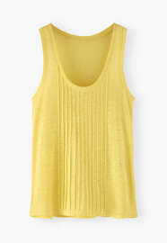 Pintuck vest, Warm lemon, webstill