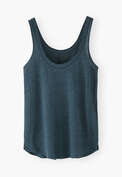 Scoop-neck vest, Dark petrol, webstill