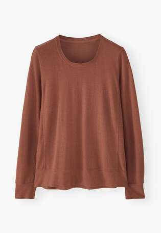 Long-sleeved top, Red clay, webstill