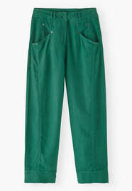 Cropped trousers, Emerald, webstill