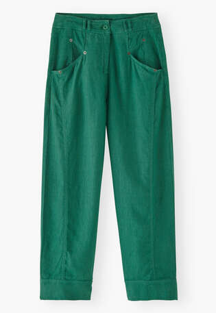 Cropped trousers, Emerald, webstill