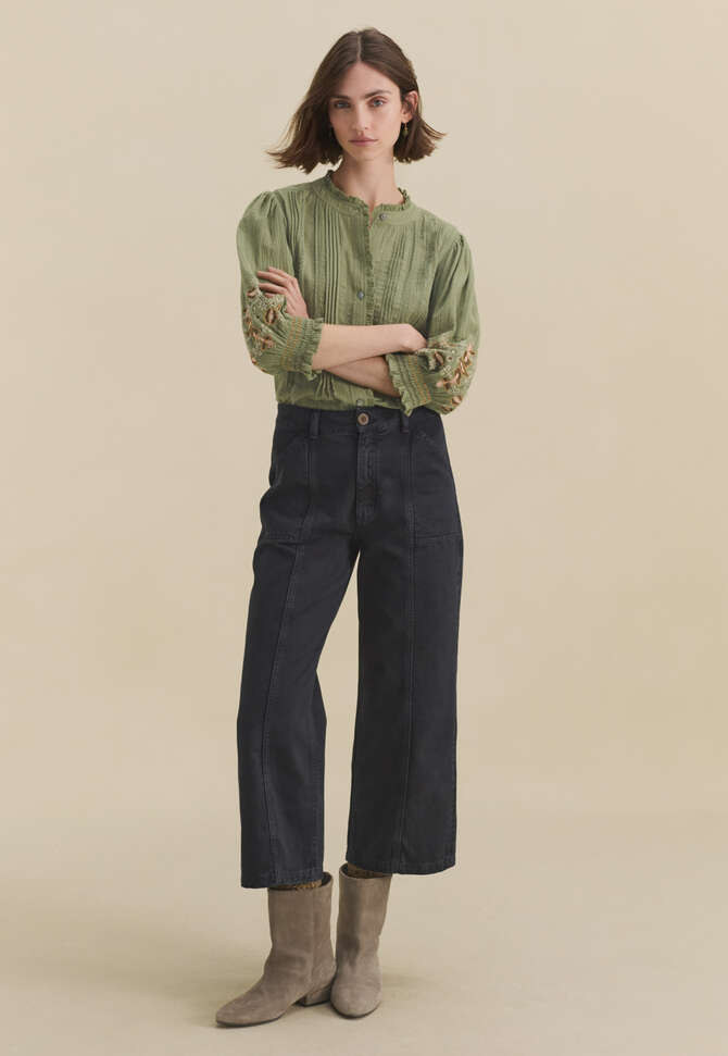 Pintuck blouse, Dusty apple, completeTheLook