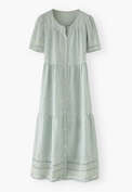 Embroidered dress, Ice grey, webstill