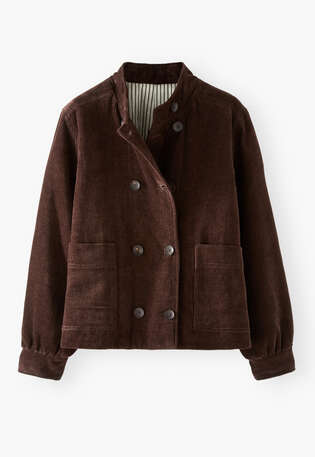 Double-breasted jacket, Dark chocolate, webstill