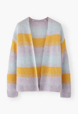 Striped cardigan, Golden sky, webstill