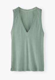 V-neck jersey vest, Seafoam, webstill