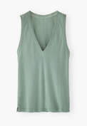 V-neck jersey vest, Seafoam, webstill