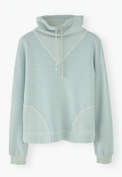 Funnel-neck sweatshirt, Ice blue, webstill