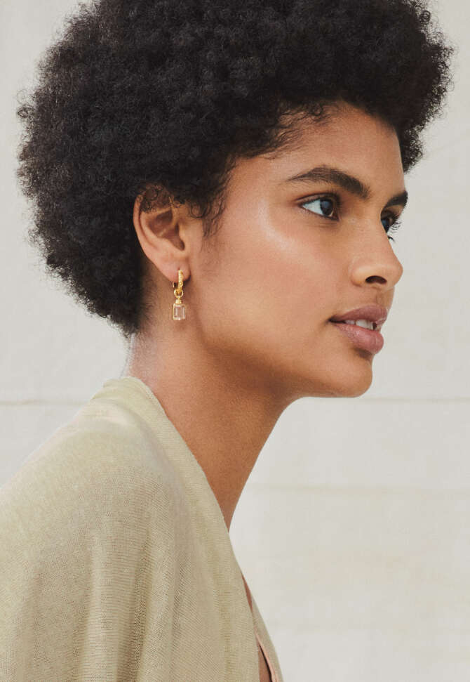 Ridge-glass hoops, Soft champagne, completeTheLook