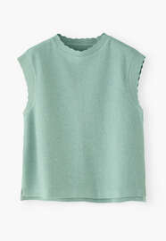 Sleeveless sweatshirt, Soft aqua, webstill