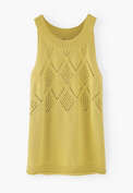 Knitted vest, Yellow lime, webstill