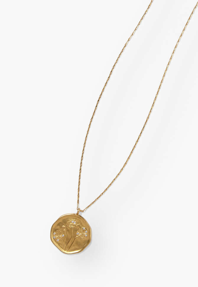 Long pendant necklace, Gold, completeTheLook