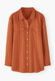 Striped blouse, Burnt orange, webstill