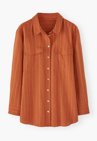 Striped blouse, Burnt orange, webstill