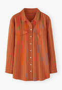 Striped blouse, Burnt orange, webstill