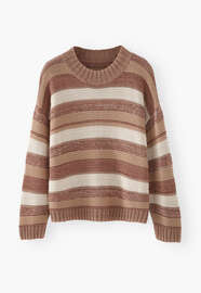 Striped sweater, Dusty rosewood, webstill