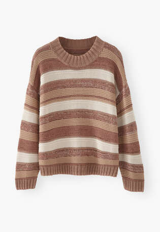 Striped sweater, Dusty rosewood, webstill
