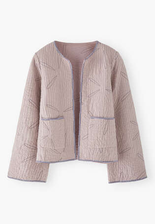 Daisy quilted jacket, Soft rose, webstill