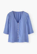 Cropped blouse, Washed cornflower, webstill