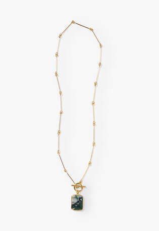 Link chain necklace, Gold, webstill