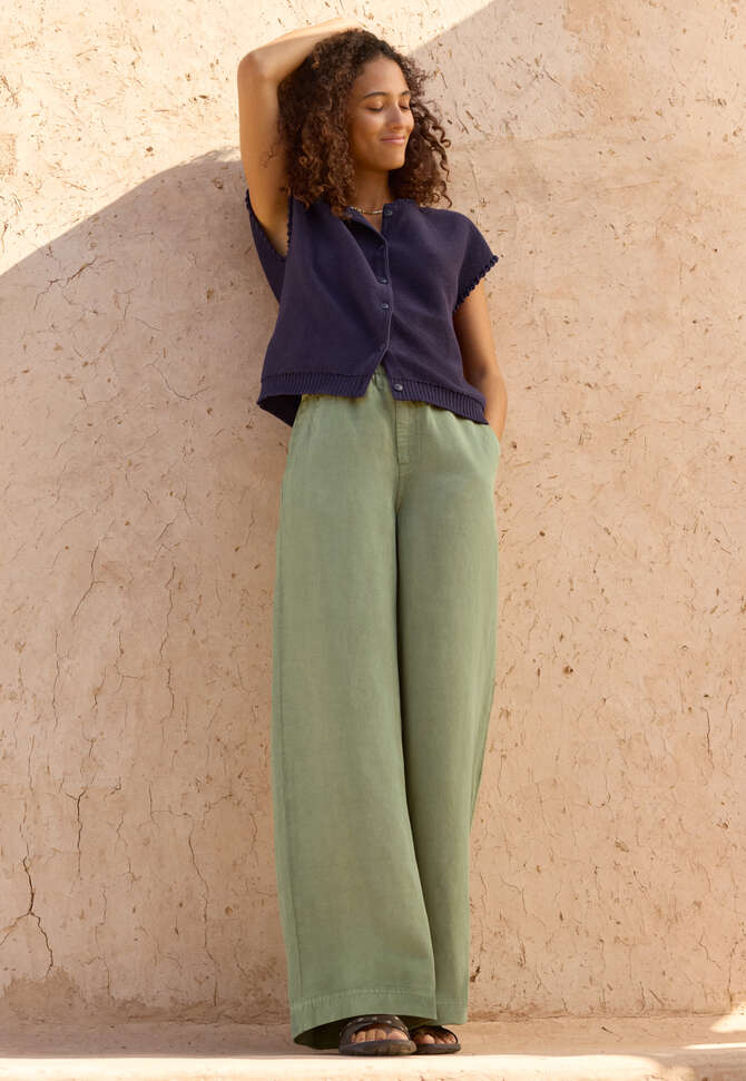 Wide-leg trousers, Pistachio, completeTheLook
