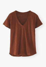 V-neck top, Mahogany, webstill