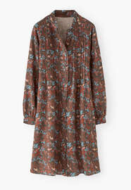 Printed shirtdress, Raspberry espresso, webstill