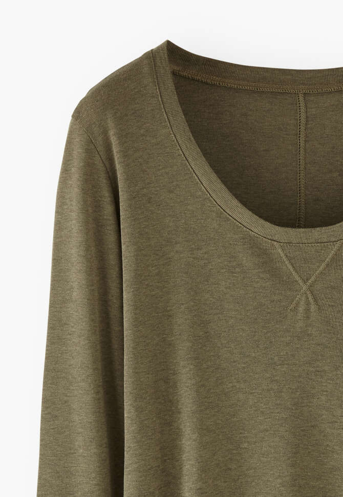 Scoop-neck top, Moss, completeTheLook