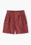 Flap-pocket shorts, Dark ruby, webstill