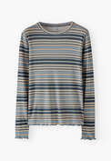 Striped jersey top, Blue stone, webstill