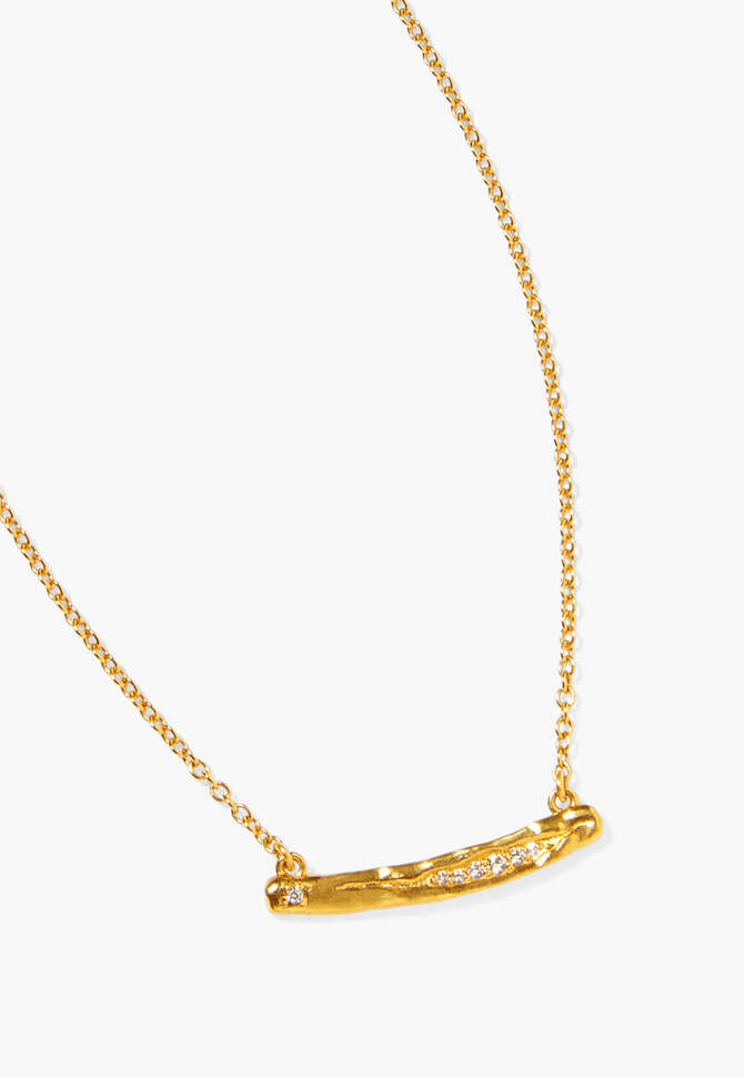 Bar necklace, Gold, completeTheLook