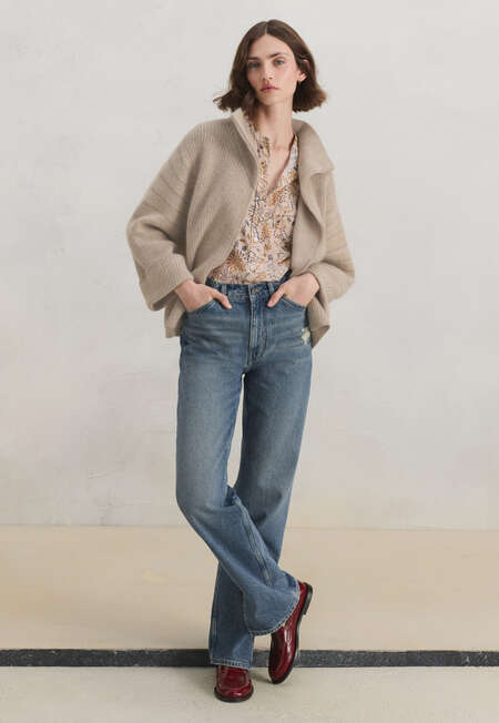 Knitted jacket, Oatmeal, completeTheLook