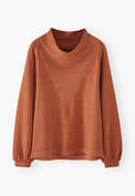Cowl-neck sweater, Burnt orange, webstill