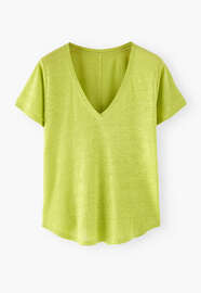 V-neck top, Bright lime, webstill