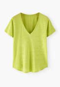 V-neck top, Bright lime, webstill