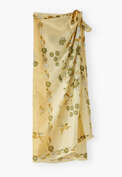 Printed sarong, Lemon yellow, webstill