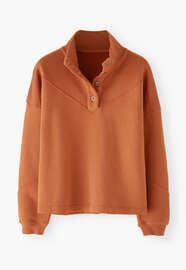 Striped sweatshirt, Burnt orange, webstill