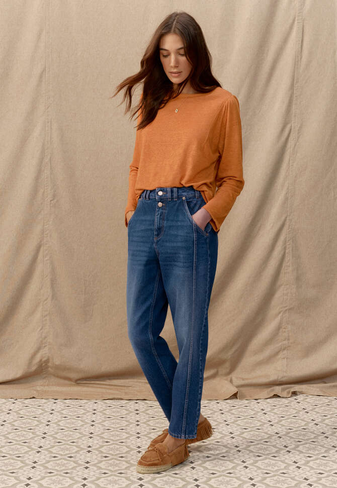 Tapered jeans, Mid wash, completeTheLook