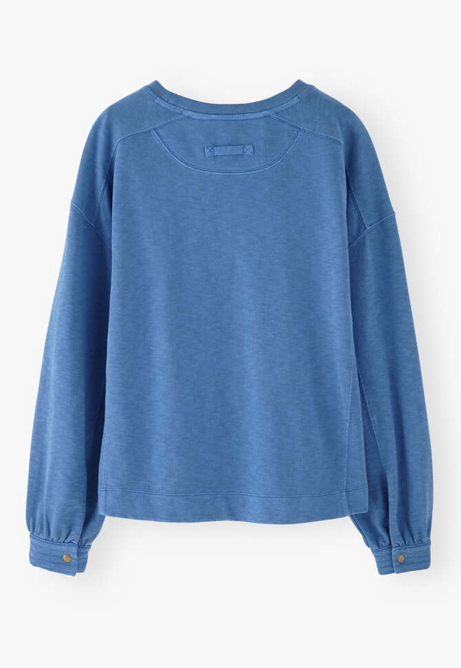 Slub sweatshirt, Azure blue, completeTheLook