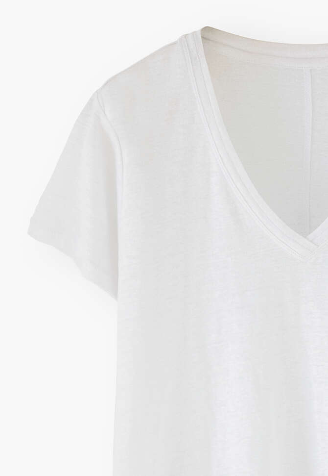 V-neck top, White, completeTheLook