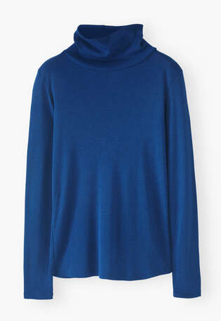 High-neck top, Deep cobalt, webstill