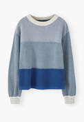 Piqu&eacute; knit sweater, Cobalt sage, webstill