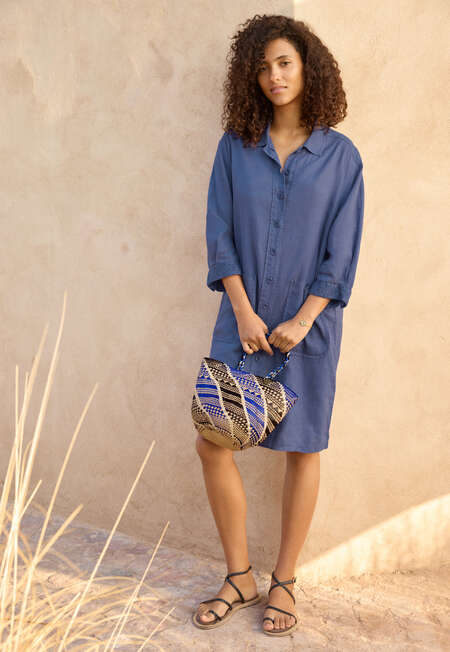 Shirtdress, Washed navy, completeTheLook